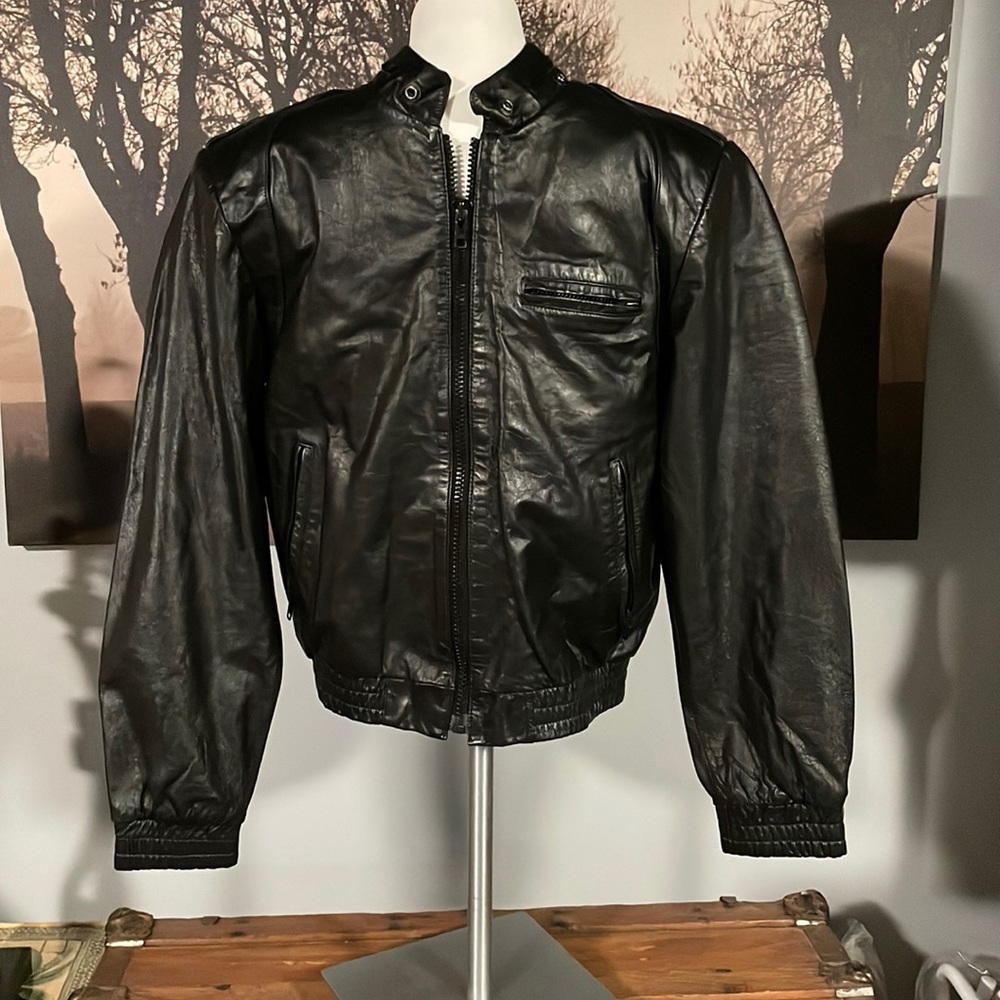Vintage Black Leather Loft Jacket